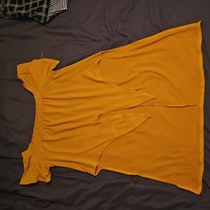 Mustard off the shoulder top
